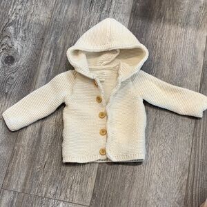 Little Planet Cozy Cream Knit Hoodie for Kids